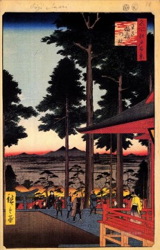  Hiroshige Lienzo - el santuario inari en oji Utagawa Hiroshige Ukiyoe